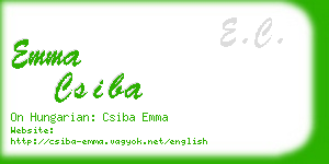 emma csiba business card